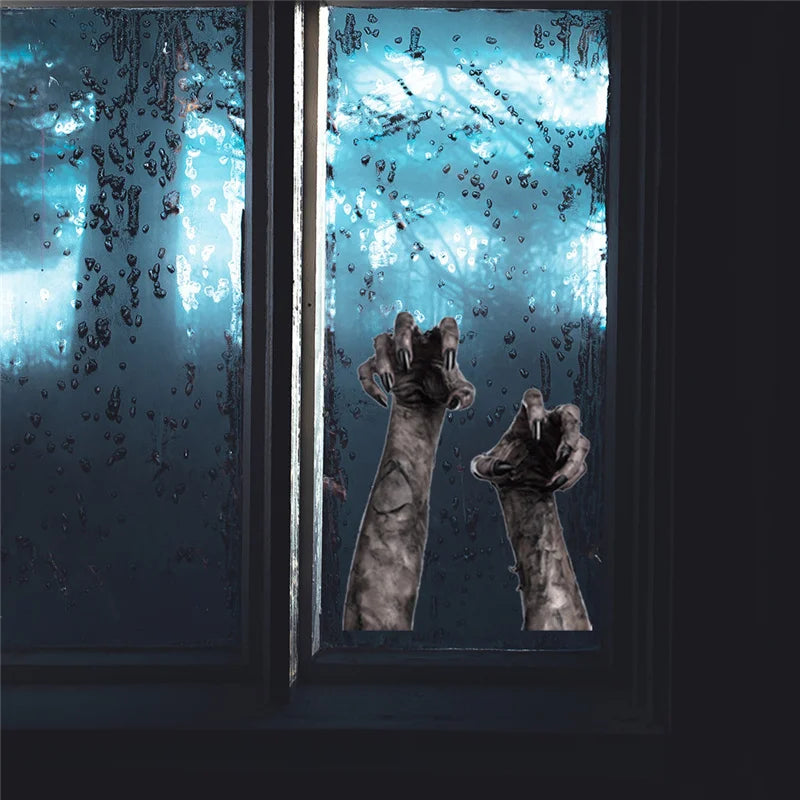 3D Ghost Hand Wall Sticker Self-adhesive Removable Wallpaper Horror Atmosphere Decoration Halloween Home Decor Oasis Select
