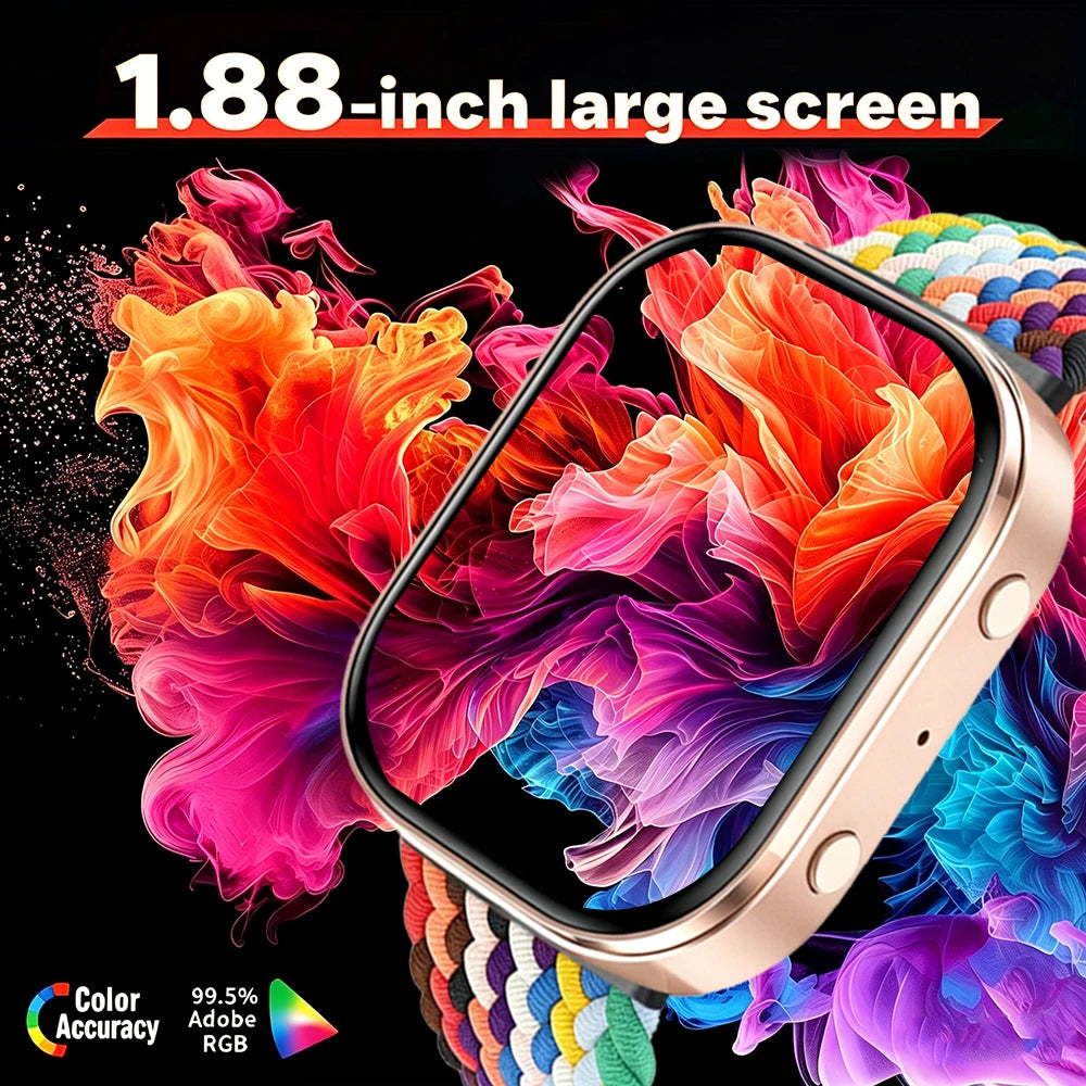 ERUN Waterproof Smartwatch 1.83" HD Bluetooth Calling Unisex