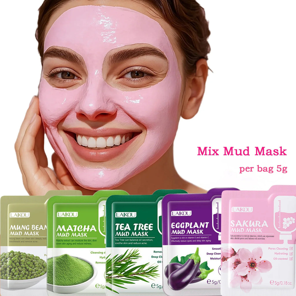 LAIKOU Sakura Sleeping Face Mask – Hydrating 5pcs Set Sleeping Face Mask Oasis Select