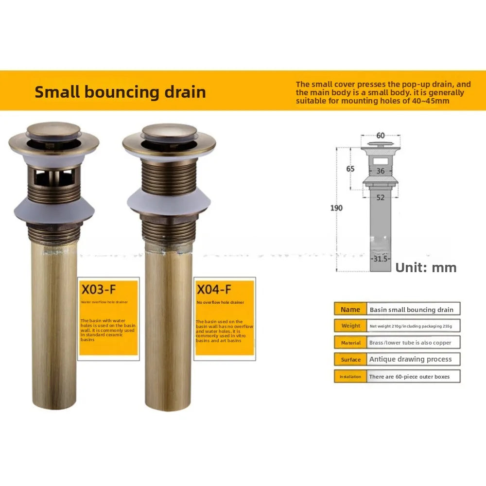 Brass Modern Round Bottle P trap 1 1/4, Sink Drain Pipe P trap Kit Antique with Pop up Drain Oasis Select