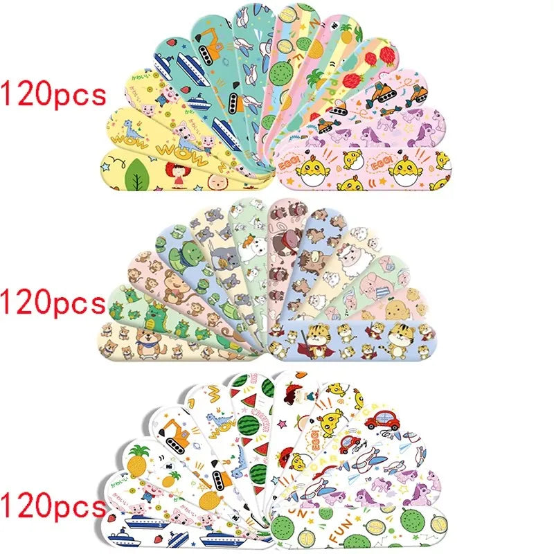 60-360pcs Cartoon Animal Pattern Waterproof Hemostasis Kids Band Aid Stickers Adhesive Bandage Strips Plasters for Children Oasis Select 360pcs