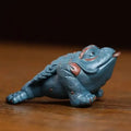 Golden Toad Wealth-attracting Ornament Purple Clay Tea Pet Tea Table Display Чайные украшения Oasis Select Dark Green
