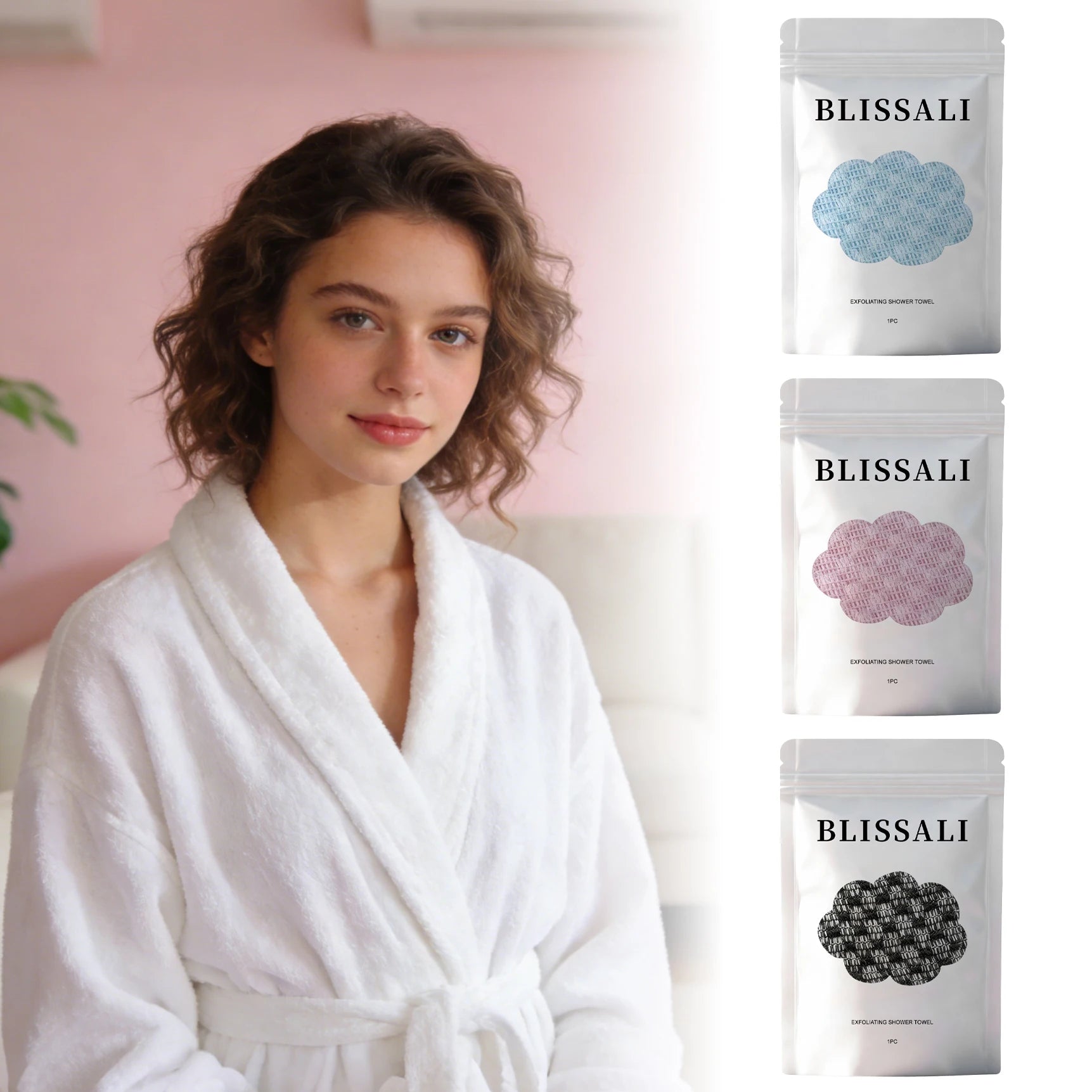 Exfoliating Shower Towel Deep Exfoliate Remove Dead Skin Smooth Skins Gentle Scrub Improve Back Rough Durable Daily Bath Towel Oasis Select