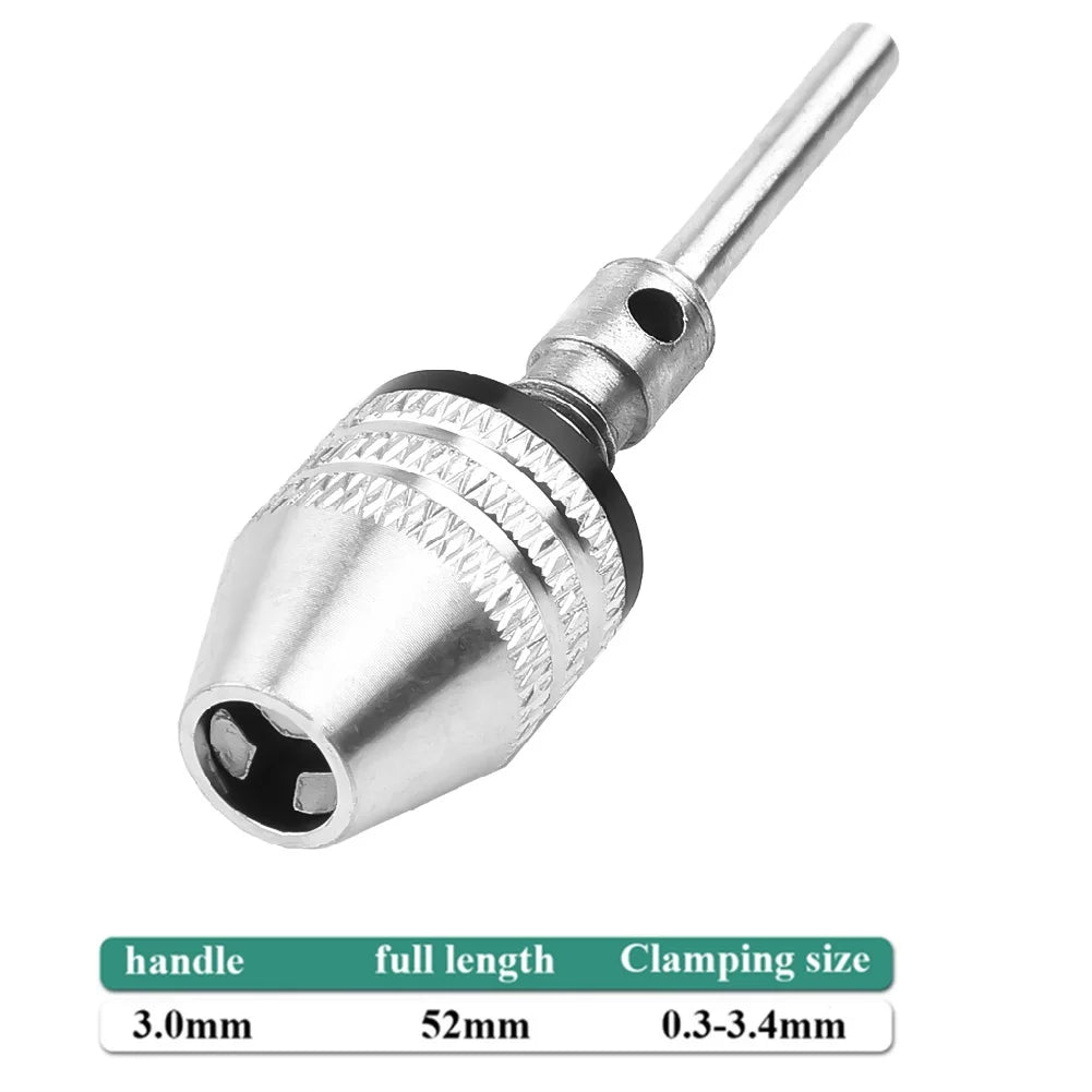 Drill Chuck Keyless Screwdriver Impact Driver Adaptor Electric Micro Motor Clamp 6.35mm Hex Shank Quick Change Converter Oasis Select 0.3-3.4mm