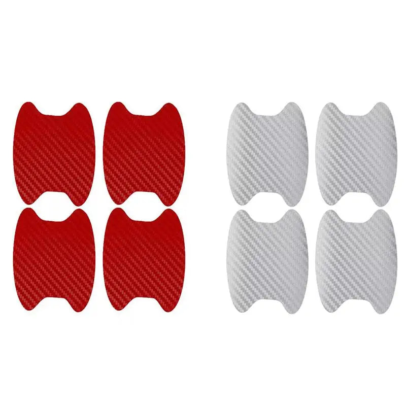 4/8/12/16Pcs Car Styling Mouldings Sticker Car Door Sticker Carbon Fiber Scratches Resistant Cover Auto Handle Protection Film Oasis Select 8pcs mix