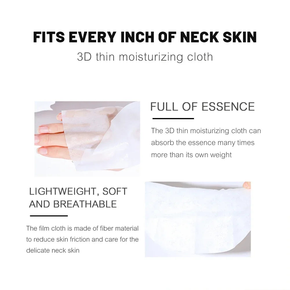 BIOAOUA Goat Milk & Six Peptide Firming Neck Mask – 5 Pack