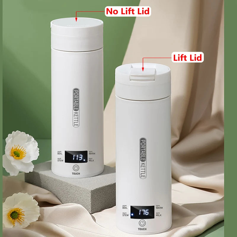 4 Temperature Electric Heating Kettle Leakproof Portable Fast Water Boiling Thermos Bottle Portable 220V 110V Hot Water Cup Oasis Select