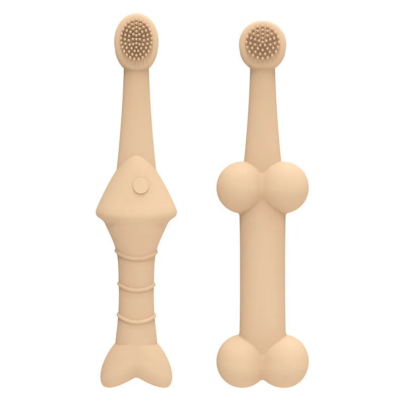 Pet Toothbrush Cat and Dog Oral Cleaning Toothbrush, Anti Tartar Cleaning Pet Supplies Oasis Select Dark Khaki