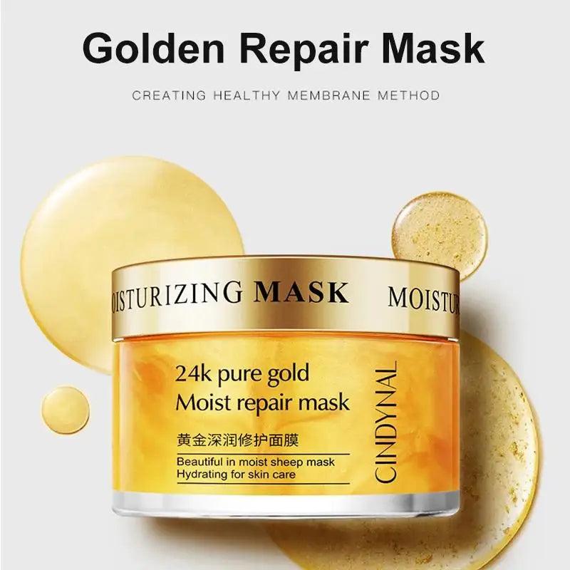 120g 24K Gold Collagen Face Mask - Moisturizing & Firming Cream, Nourishing Sleeping Mask for Hydrated, Radiant Skin Oasis Select