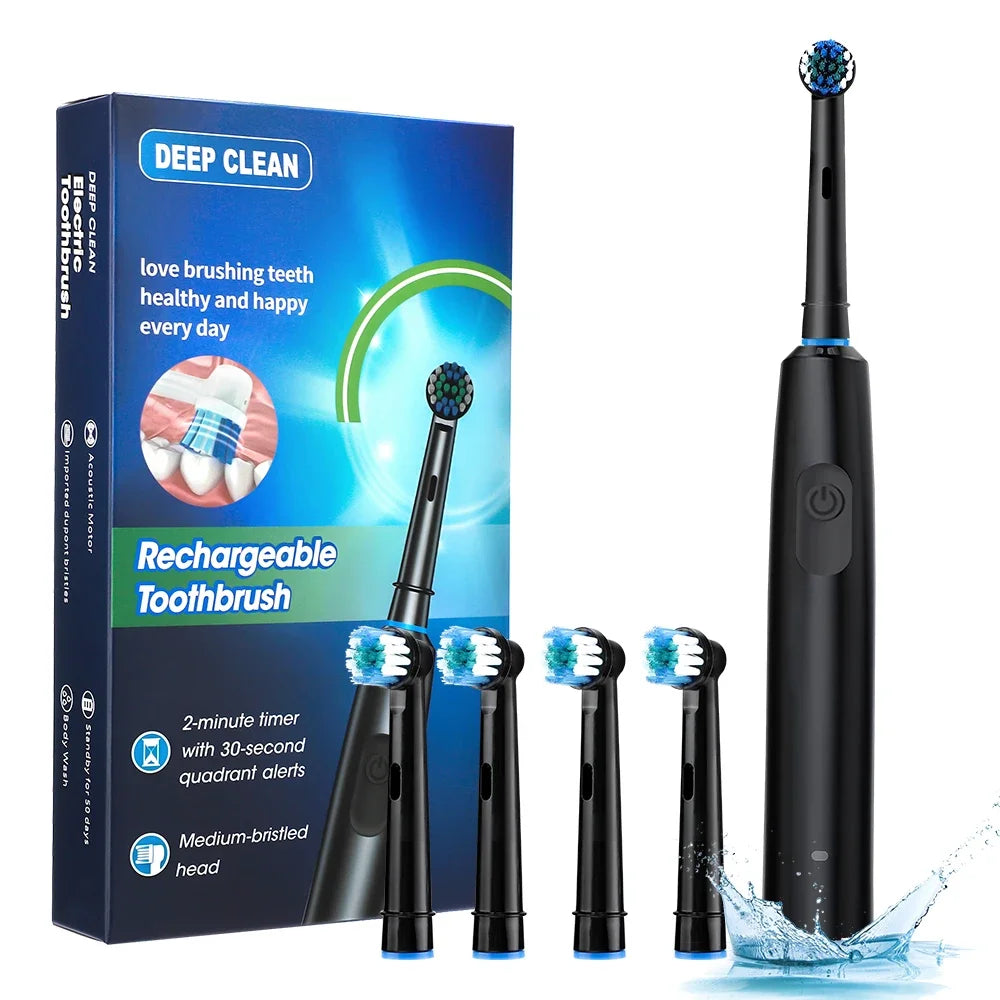 URGGU Sonic Electric Toothbrush – 5 Modes, Timer & 4 Heads