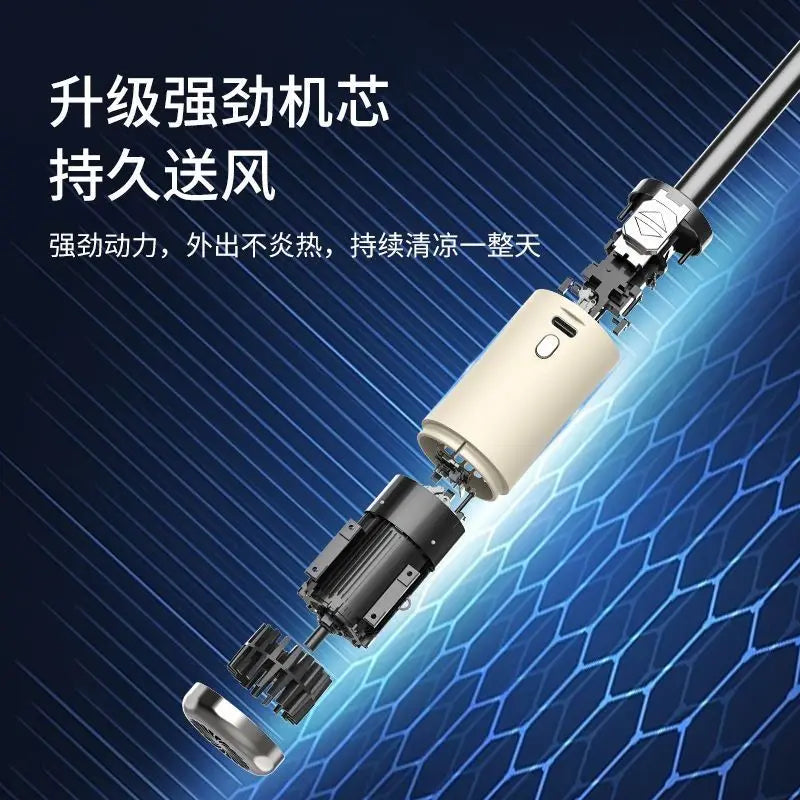 Come with fan umbrella ten bones automatic folding sunblock shade double cooling rain and sunshine fan umbrella Oasis Select