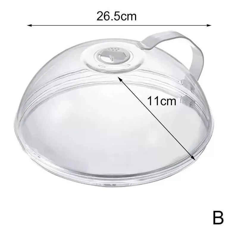 Microwave Food Cover Heat-resistant Food Splatter Guard Microwave Oven Pan Lid Plate Stove Cover Transparent Anti-Splash Cover Oasis Select white