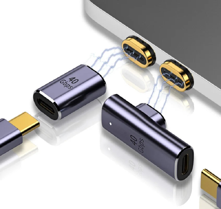 Type c USB C Male to Female USB4.0 Magnetic Adapter 8k USB C To Type C 40Gbps 100W 140W 5A Fast Charging Magnet Converter Oasis Select