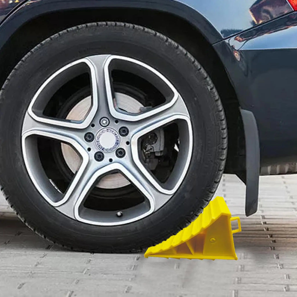 Car Trailer Wheel Chock with Handles Vehicle Truck Tire Stop Block Anti-slip Parking Wedges Car Stopper Wheel Alignment Block Oasis Select