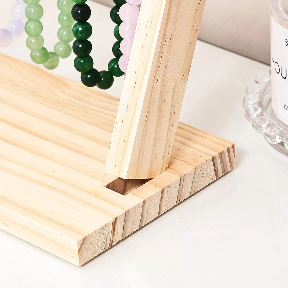 1pc Jewelry storage rack, suitable for hair rings, hair ropes, elegant wooden display racks for dressing tables, jewelry towers Oasis Select