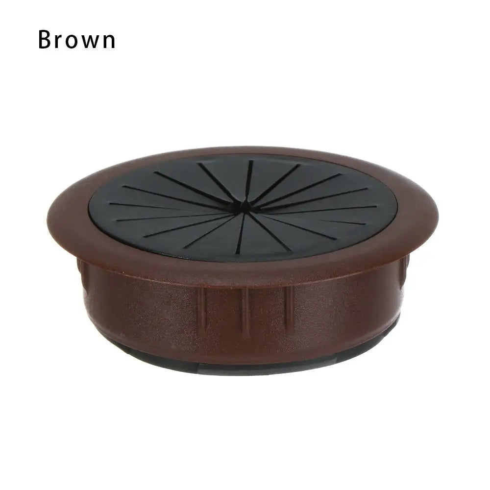 Practical Organizer Buckle Line Office Wire Hole Cover Computer Grommet Line Box Desk Table Cable Fastener Oasis Select brown