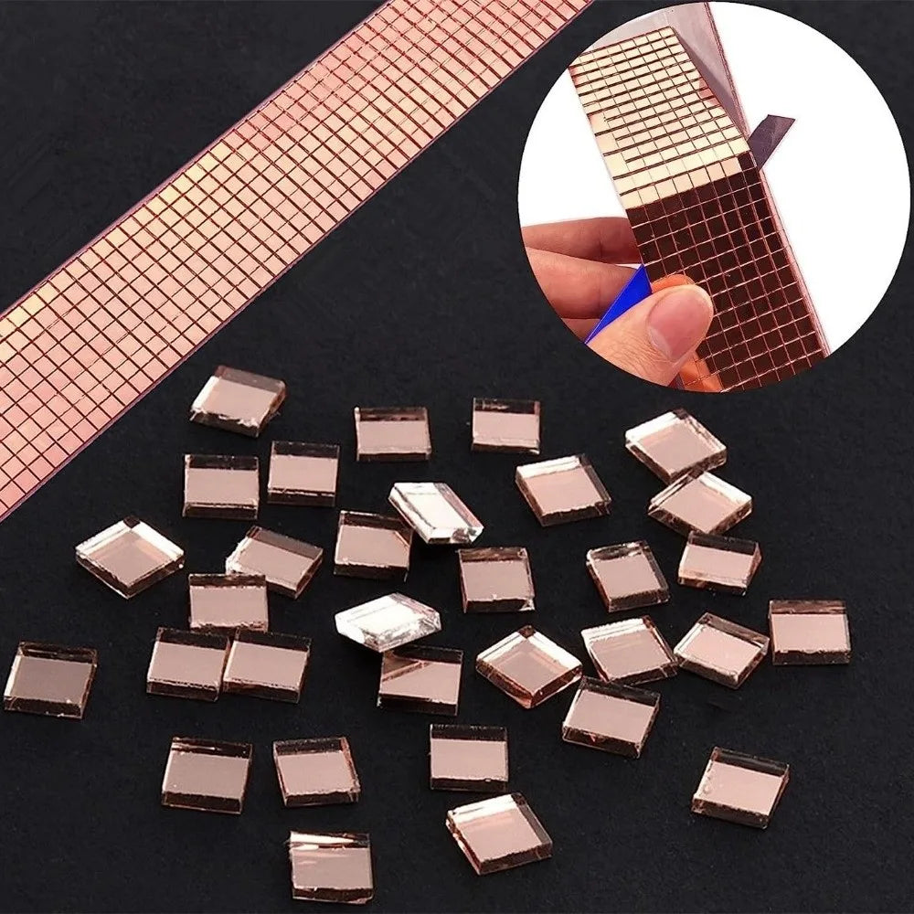 Self-Adhesive Disco Ball Mirror Mosaic Tiles | DIY Wall Craft