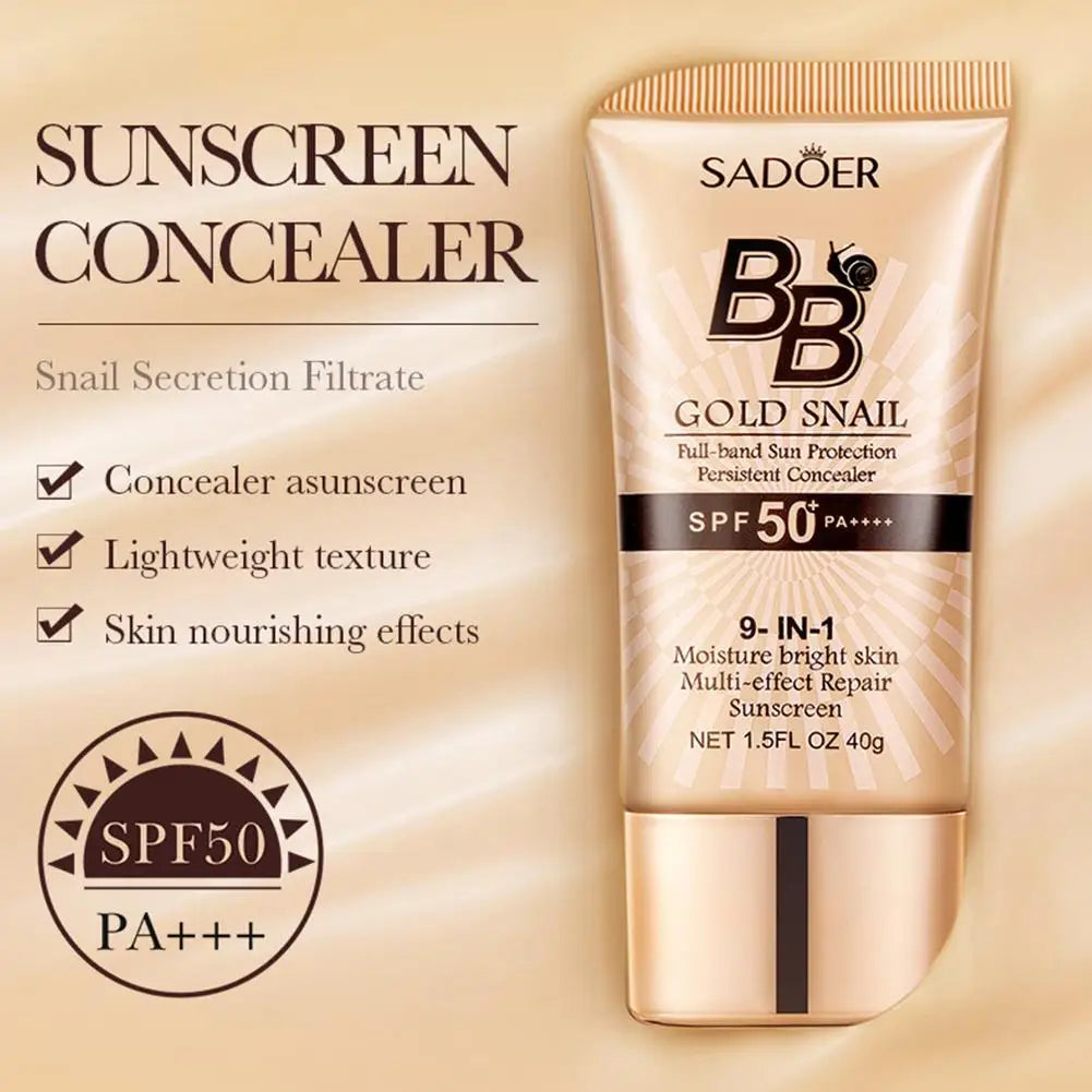 Hydrating Gold BB Cream, Full-Coverage Foundation & Concealer, Color Correcting Tinted Moisturizer BB Cream for Even Skin Tone Oasis Select