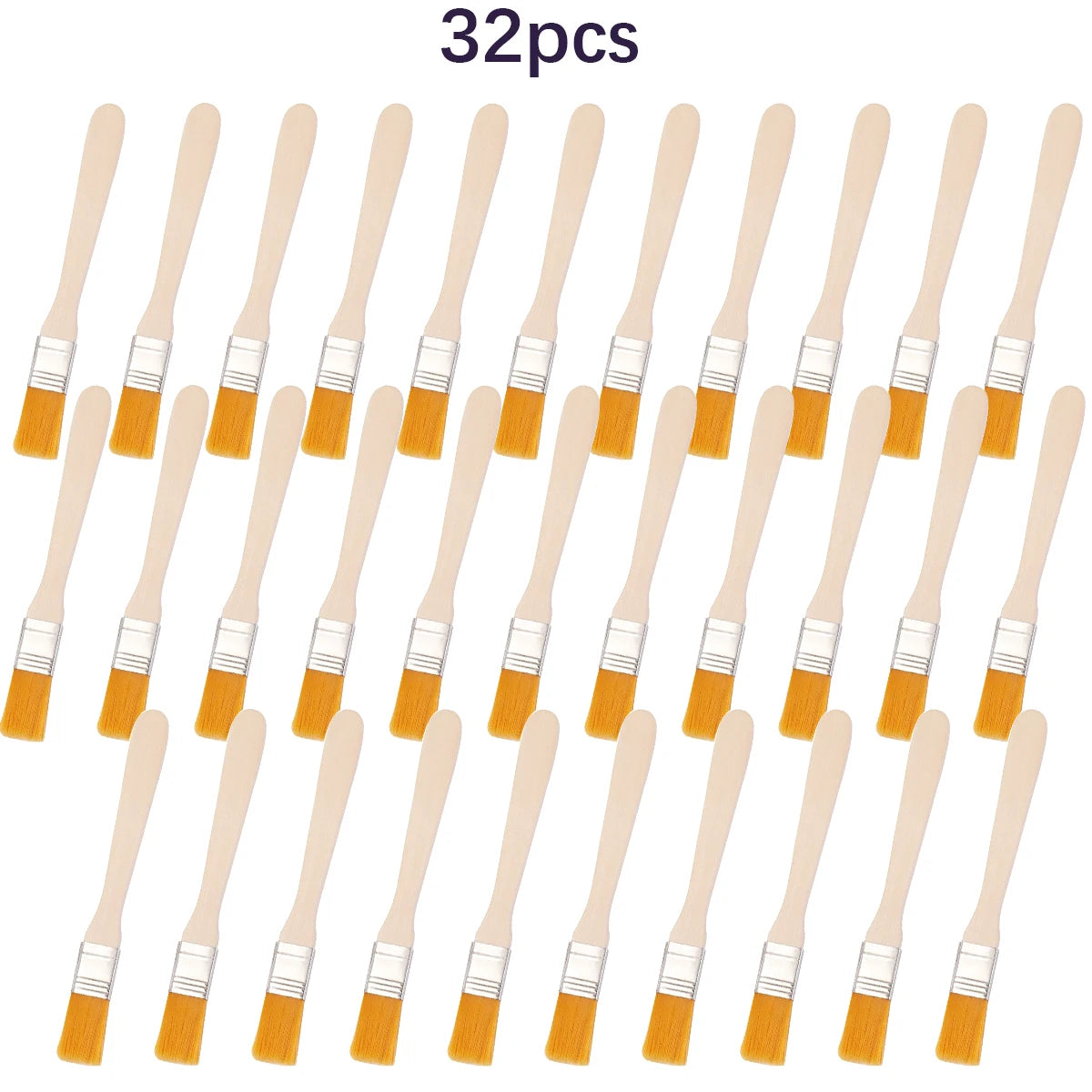nylon brushes 6/12/18/32pcs short wooden handle art paint brushes watercolor brushes wall brushes art brushes cleaning tools Oasis Select 32pcs