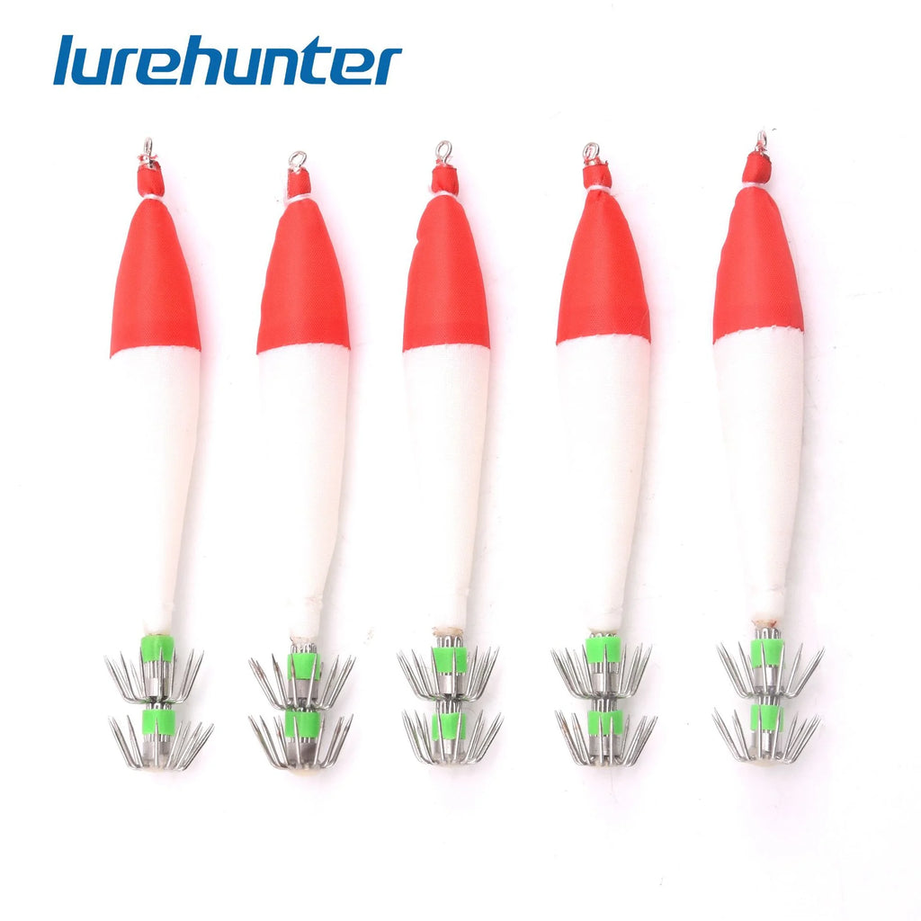 4#10.5cm/6.3g five-color luminous squid hook cloth roll squid needle explosion shrimp hook octopus hook sea fishing lure Oasis Select