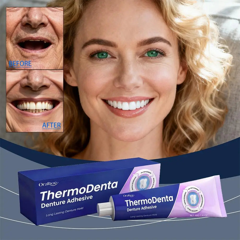 40g Denture Adhesive Cream – Strong Hold, Zinc-Free, Gum Care