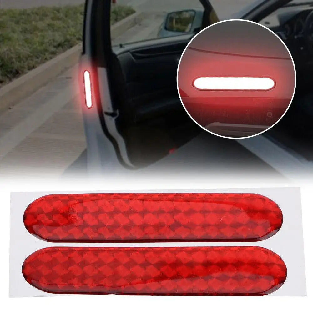 Car Reflective Sticker Car Door Stickers Decal Warning Reflective Tape Strips Red Safety Mark Auto Reflector Stickers Oasis Select