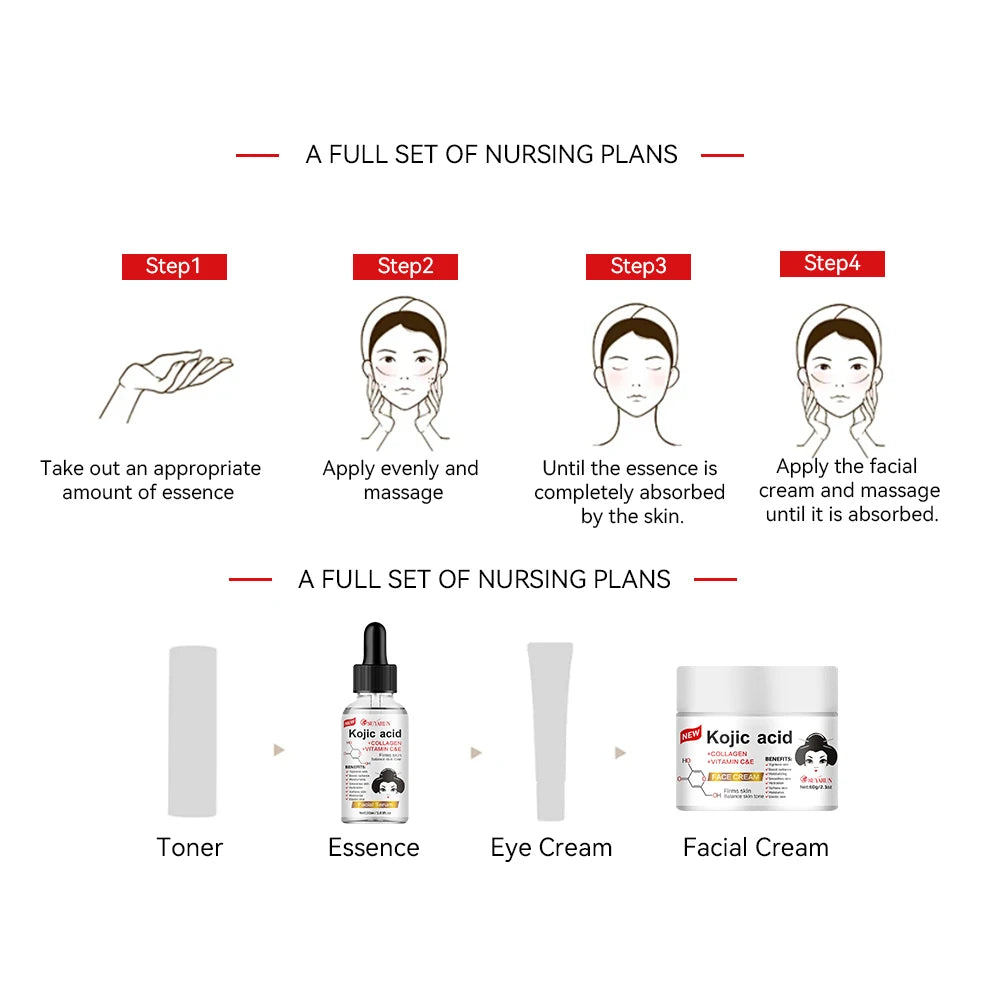 Kojic Acid Serum & Cream Bundle – Brightening 2-in-1 Set Brightening Skincare Set Oasis Select