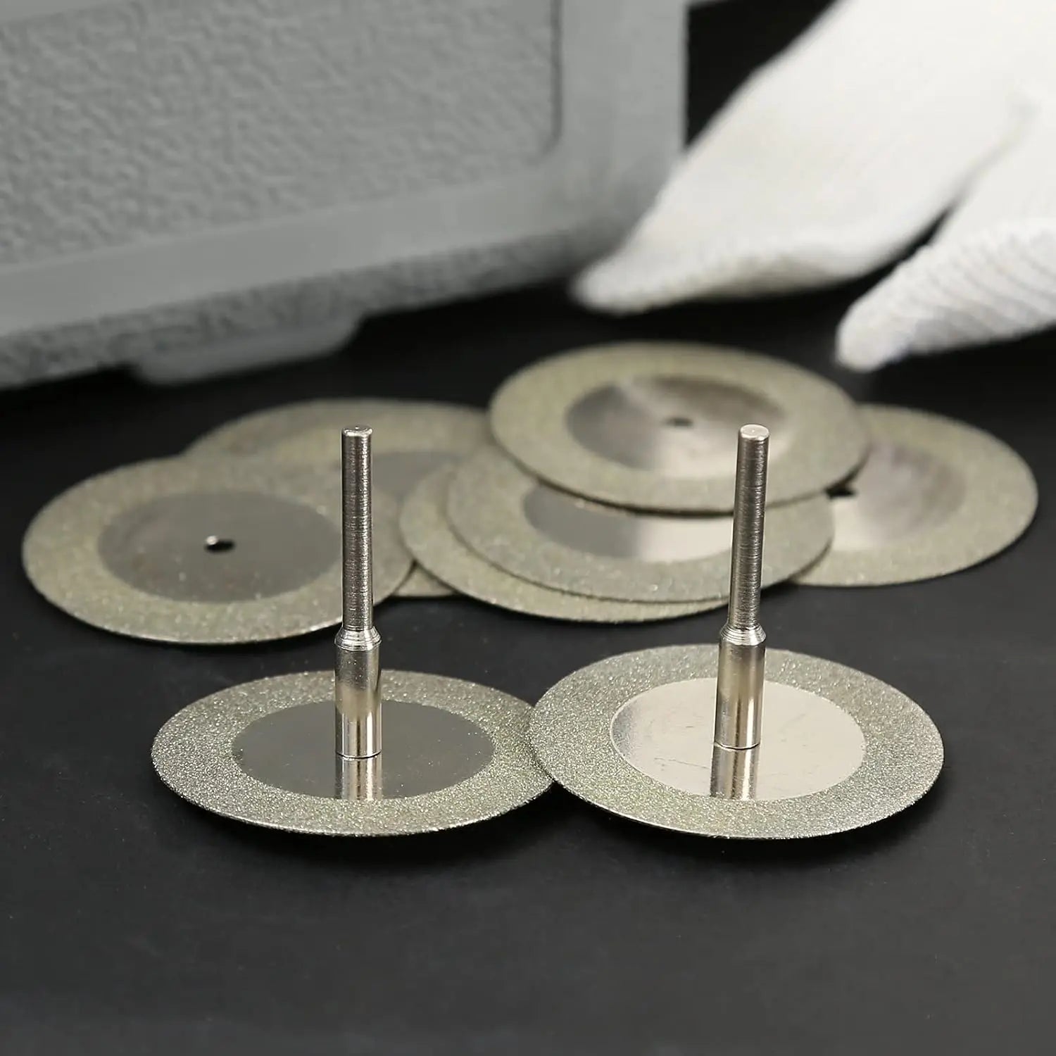 1 Set Diamond Cutting Disc 16mm/20mm/30mm//35mm/40mm Cut Off Wheel 3mm Mandrel Rotary Tool for Jewelry Glass Metal DIY Craft Oasis Select