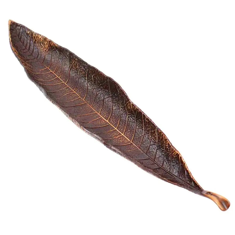 Retro Leaf Incense Holder Tray | Zinc Alloy Zen Incense Rack
