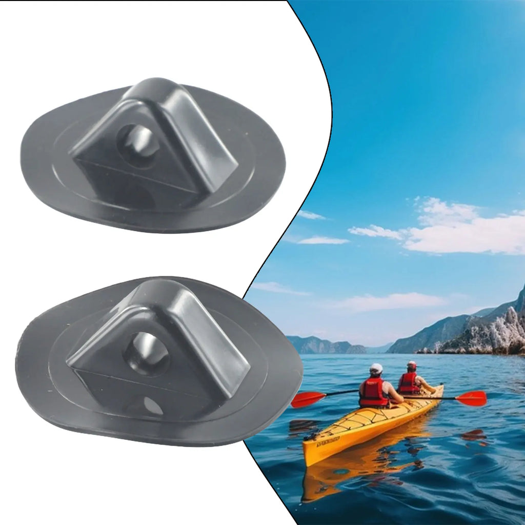 2 Pcs Inflatable Boat Safety Rope Buckle PVC Awning Buckle Anchor Rope Buckle 2X Black Grommets Durable Camping Accessories Oasis Select
