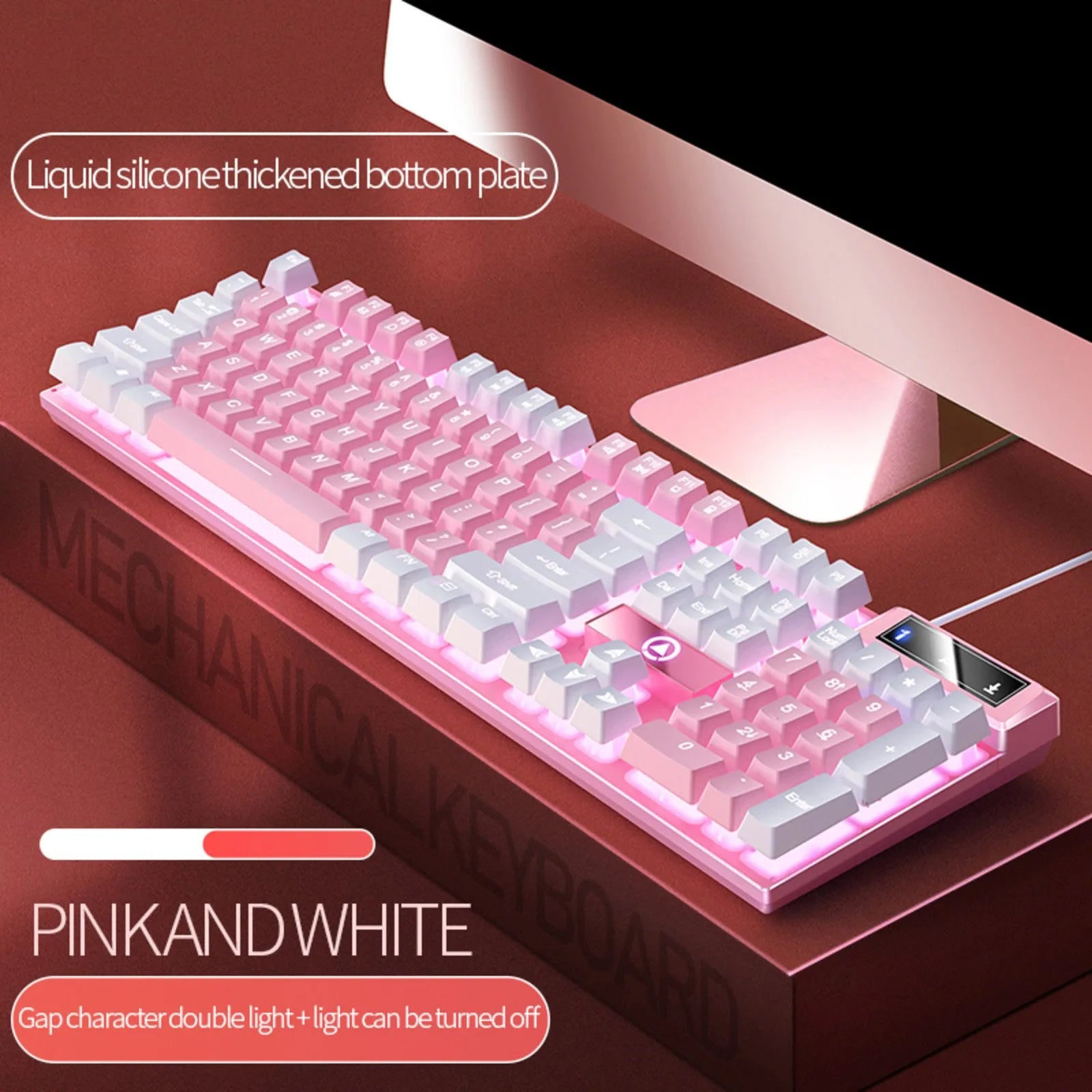Carving K500 Wired Gaming Keyboard – RGB Backlit 104-Key Gaming Keyboard Oasis Select B One Size