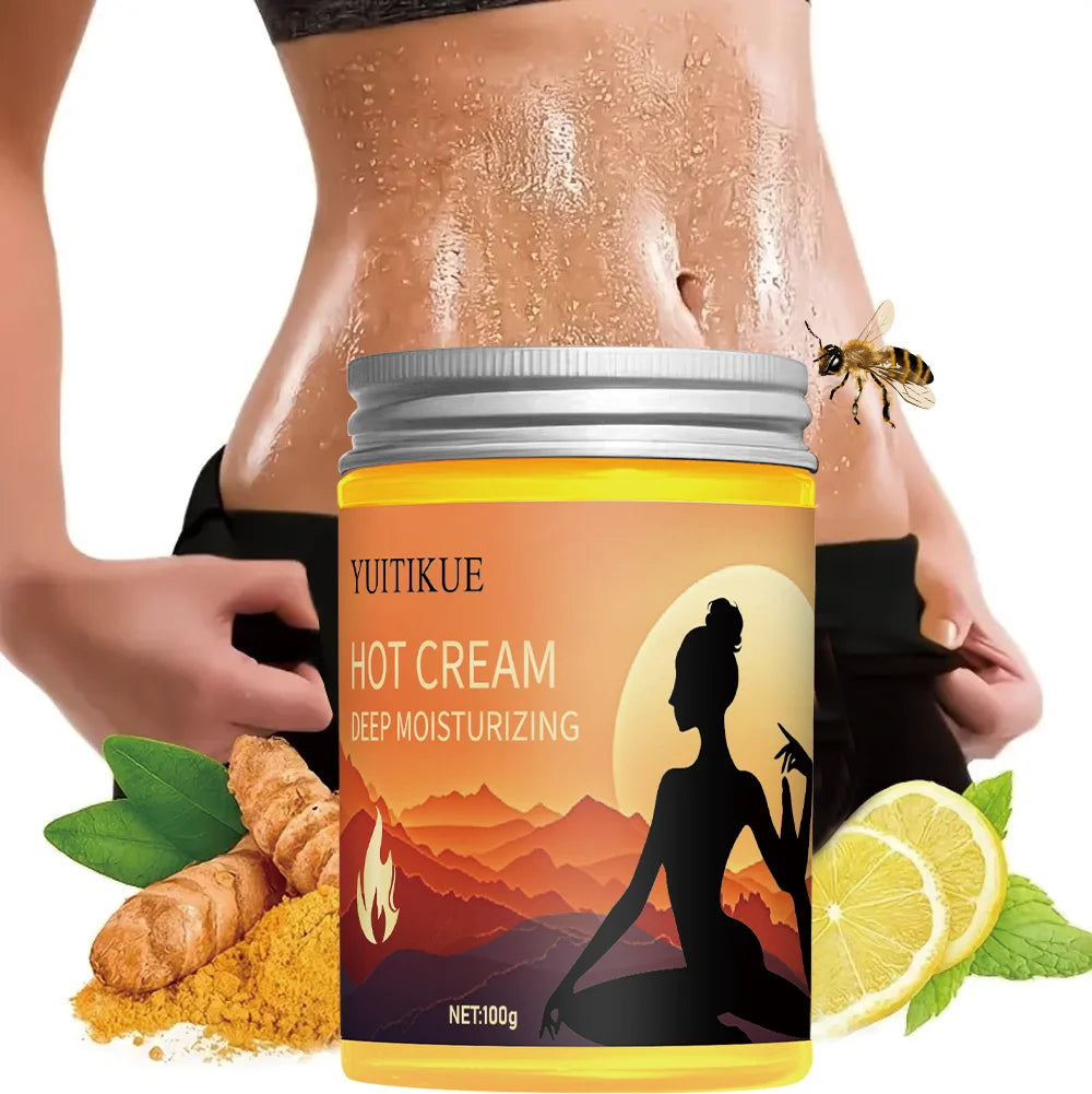 YUITIKUE Hot Firming Body Cream 100g - 5-in-1 Sculpting for Waist, Arms, Thighs, Legs & Hips, with Turmeric & Mint Oasis Select Default Title