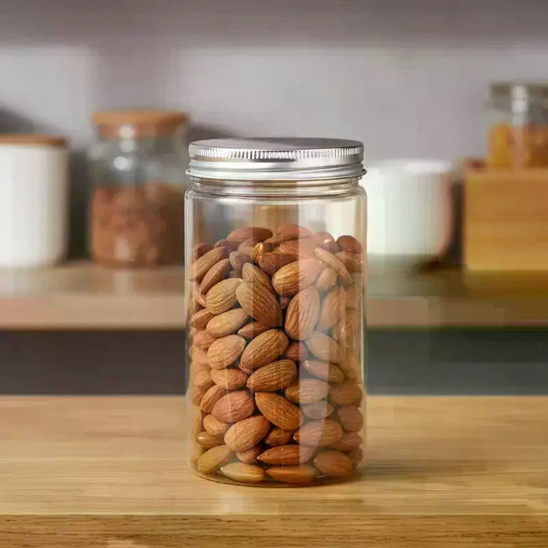 Food Grade PET Sealed Storage Jar with Aluminum Lid | 11cm