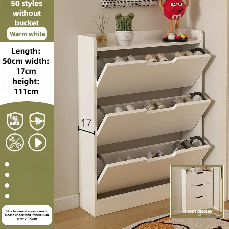 Tipping Bucket Shoe Cabinet, Outer Entry Shoe Rack, Balcony, Entrance Cabinet, Living Room Large-capacity Storage Cabinet Oasis Select 50cmA