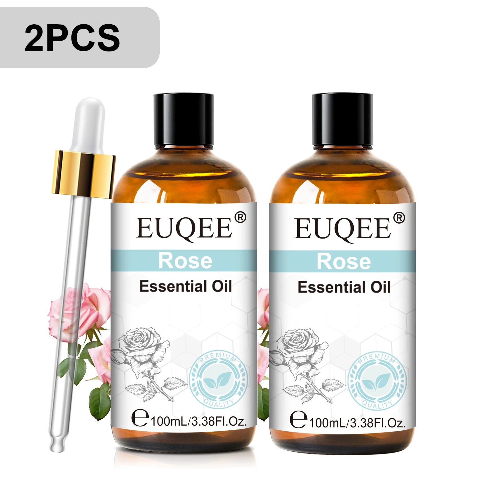 EUQEE 100ml Essential Oil for Diffuser – Lavender, Rose & More