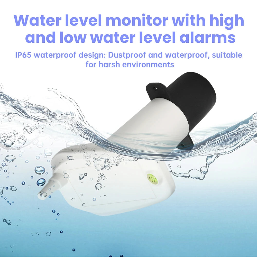 Level Guage Wireless LCD Display Water Tank Liquid Level Meter Temperature Height Monitor Alarm Clock Sensor Oasis Select