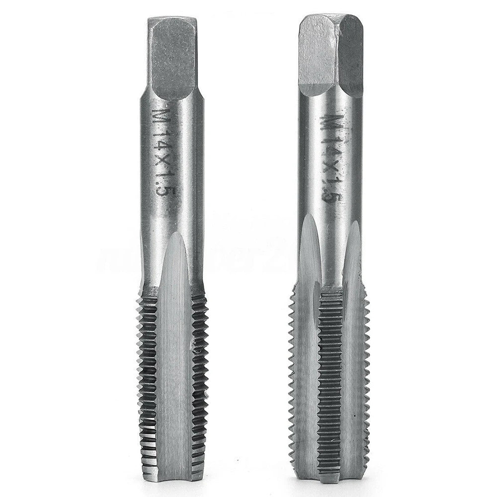 2Pcs Right Hand Thread Tap Straight Fluted Fine Threaded Metric Hand Tap M12 M14 M16 18 M20 1.5mm Hand Tools Oasis Select M14x1.5mm