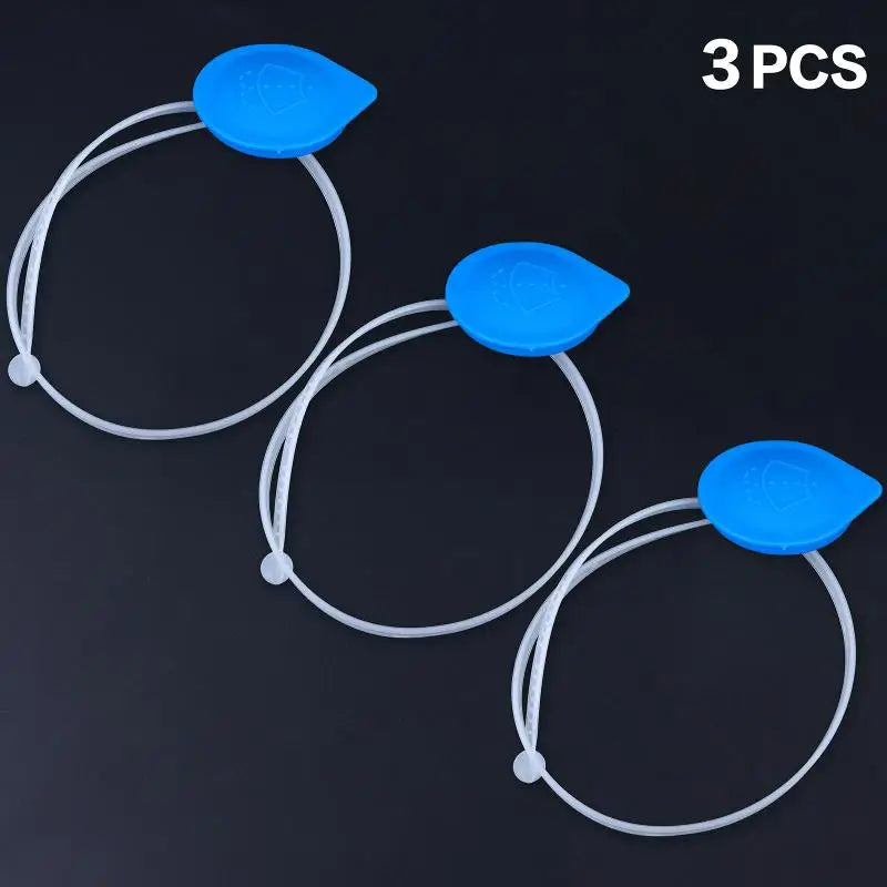 Car Windshield Washer Fluid Tank Cap Equipped Anti-fall Rubber Gasket, Direct Replacement Wiper Reservoir Cover Accessory Oasis Select 3PCS
