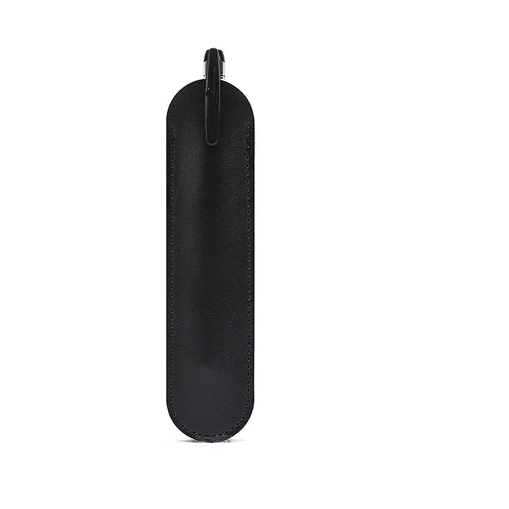 Stationery Pen Storage Cover Handmade School Supplies Cowhide Pen Case Leather Pen Holder Vintage Pen Bag Pen Protector Oasis Select black