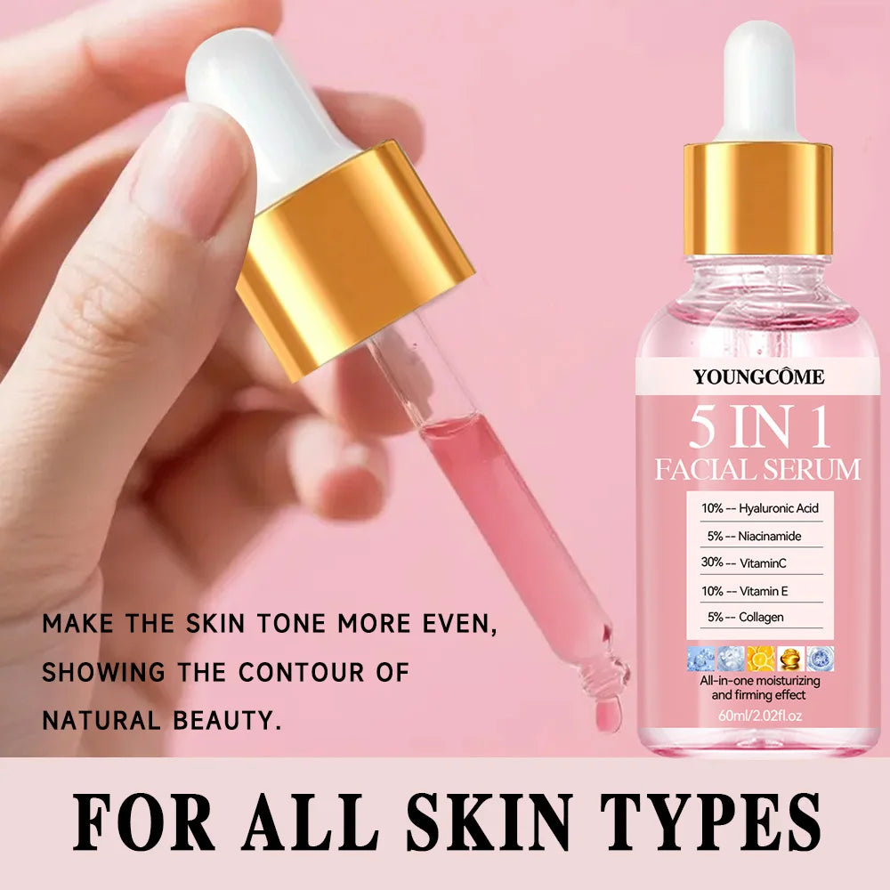 YOUNGCOME 5-in-1 Hyaluronic Acid & Vitamin C Face Serum 30ml Face Serum Oasis Select