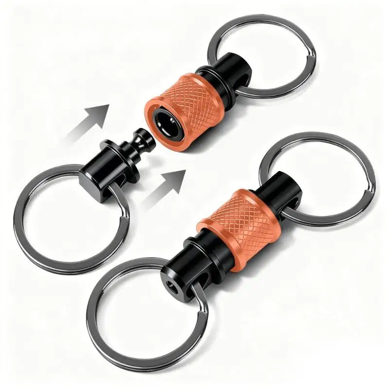 360° Quick-Release Swivel Keychain Clip – Aluminum Alloy