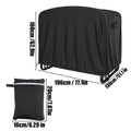 6ft Zipper Trampoline Protector Cover Rectangle Trampoline Cover Waterproof UV-Resistant 420D Oxford for Kids Backyard Park Oasis Select Black