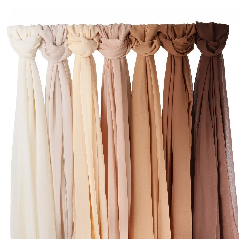 Chiffon Women Long Headscarf High-quality Windproof and Sand Proof Headscarf Seasonal Shawl Home Furnishings Oasis Select