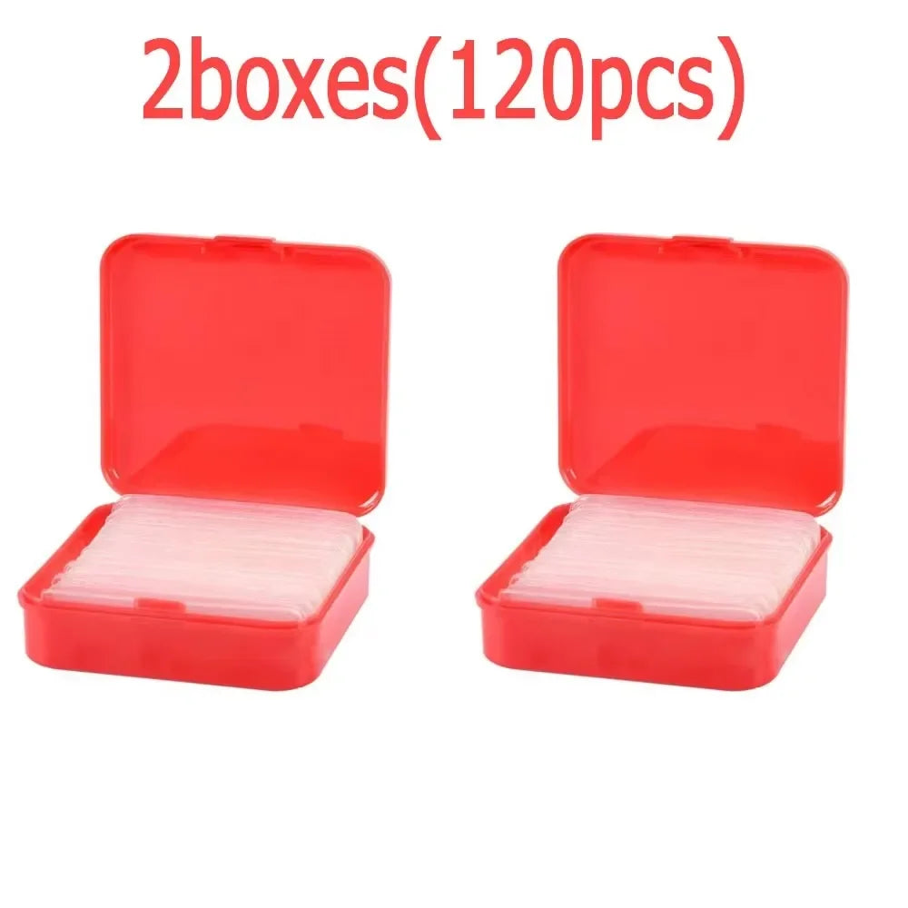 2/6/12box No Trace Reusable Double Sided Adhesive Tape Removable Transparent Nano Tape Waterproof Wall Stickers Reusable Tape Oasis Select 2boxes-120pcs