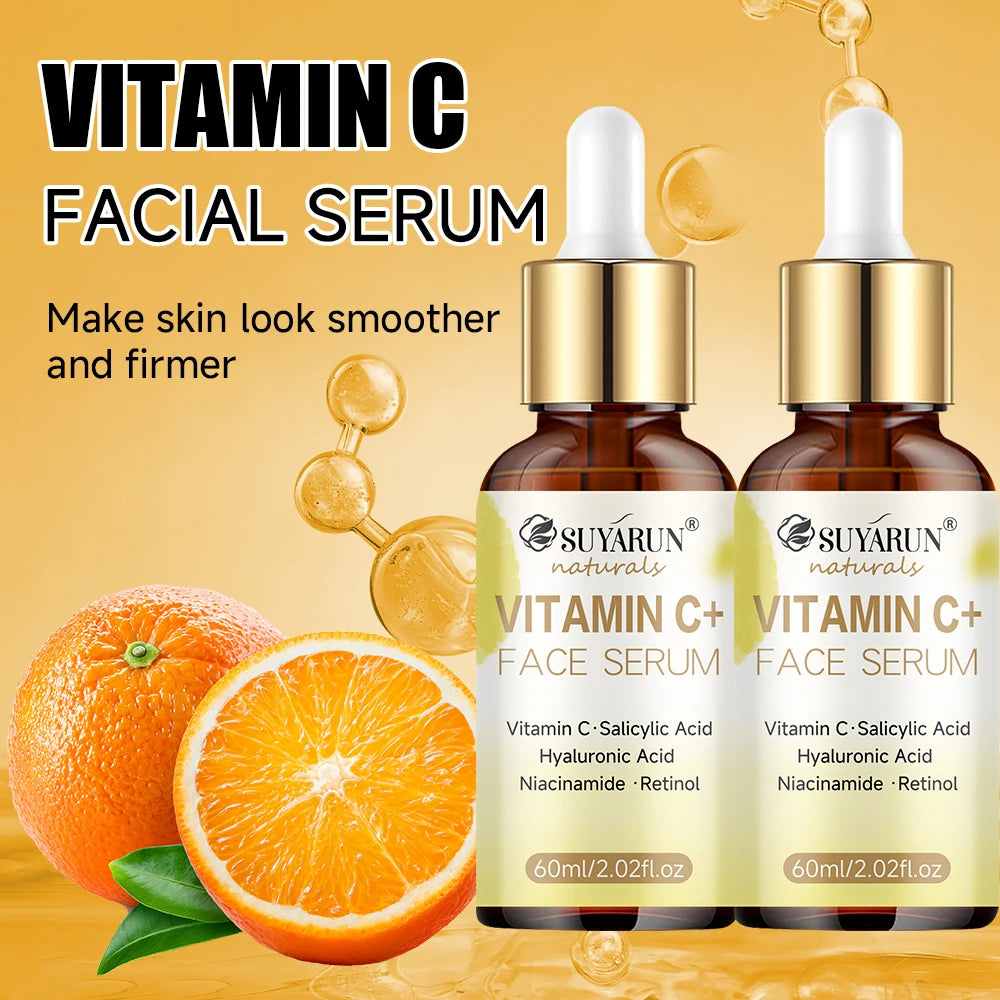 SUYARUN Vitamin C Facial Serum - Brightening, Antioxidant, Fade Dark Spots & Hydrating Treatment for Glowing Skin. Oasis Select