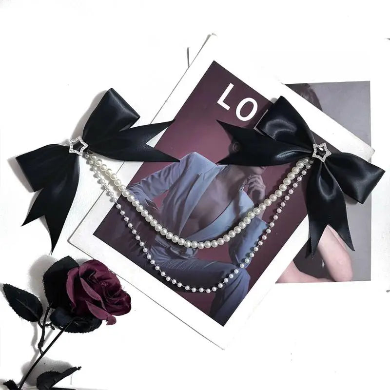 Lolita Pearl Bow Itabag Charm – DIY Bag Pendant & Hair Clip