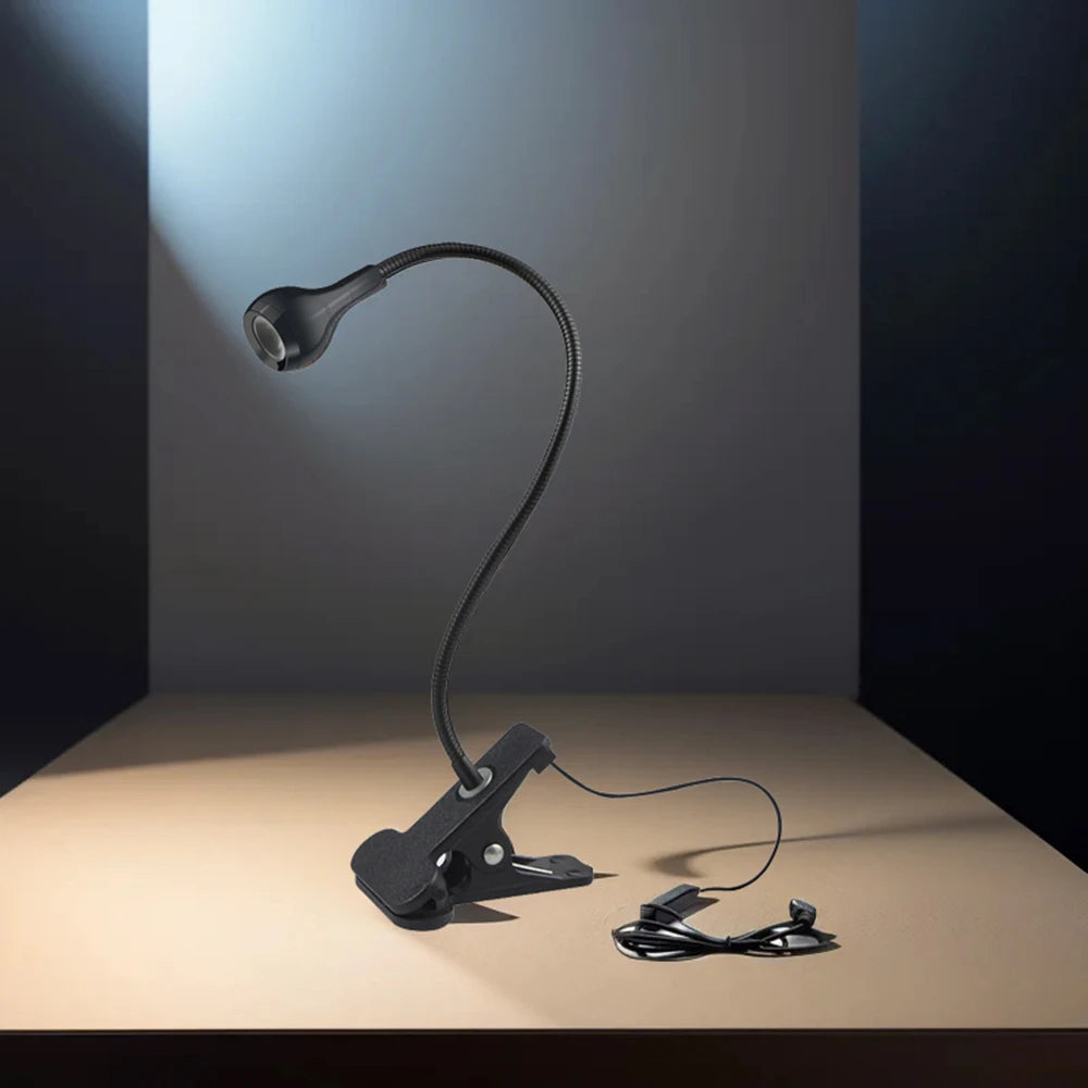 Table Lamp USB Powered Desk Lamp With Clip 1W Bedroom Reading Book Night Light LED Flexible Bedside Table Eye Protection Light Oasis Select