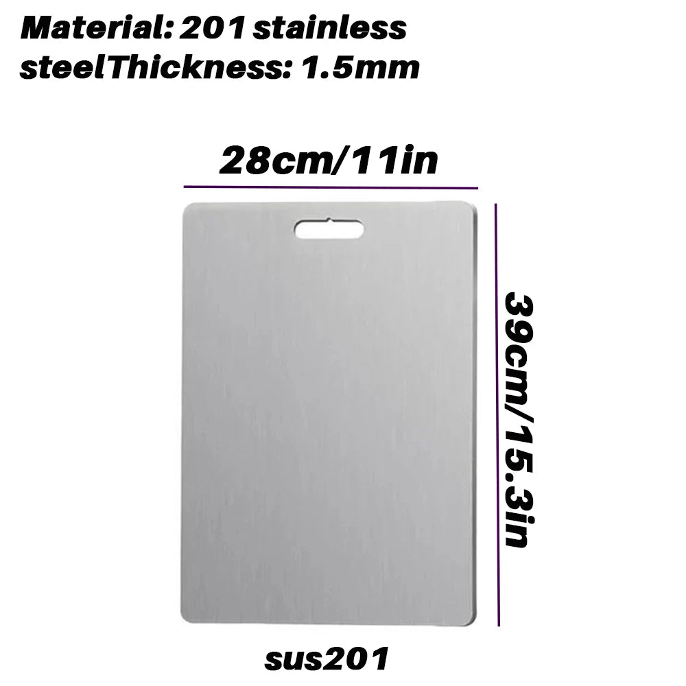 New stainless steel cutting board, multiple materials, for kitchen, home, camping, parties, and barbecues, usable on both sides Oasis Select 201 39x28cm