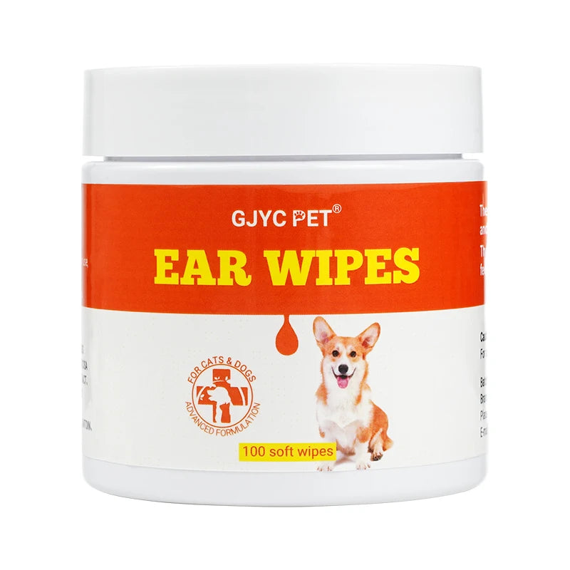 Pet Ear Wet Wipes Dog Ear Odor Remover Anti Ticks Mites Relieve Itching Non Toxic Against Infection Cat Ear Cleaning Paper100pcs Oasis Select