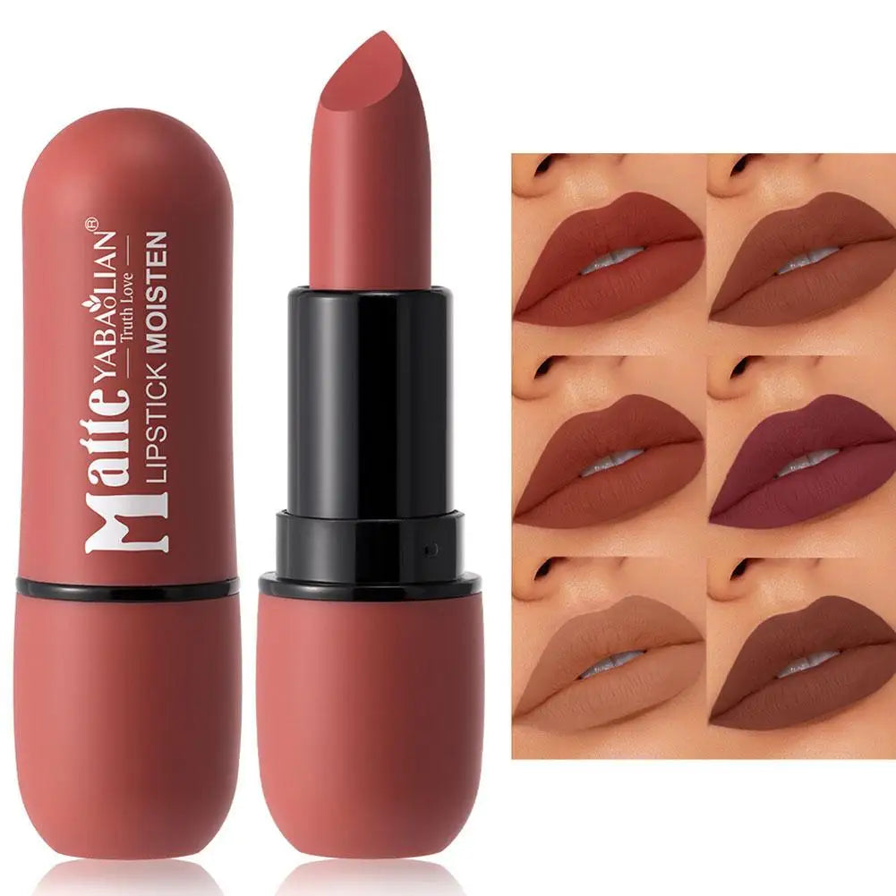 Velvet Matte Lipstick Matte Soft Hydrate Glossy Lipstick Long-Lasting Waterproof Lip Gloss High Pigmented Lip Stick Stain Makeup Oasis Select